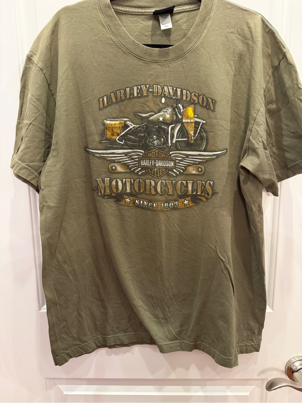 Harley-Davidson Olive Green Museum Graphic Short Sleeve Tee